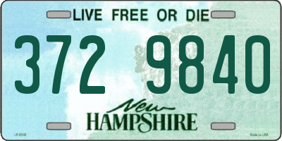 NH license plate 3729840