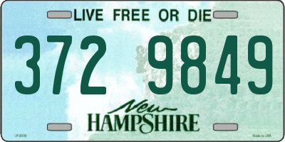NH license plate 3729849