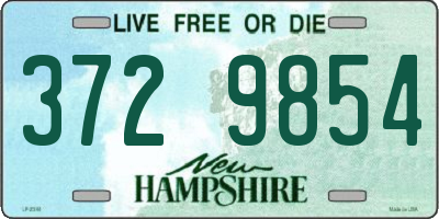 NH license plate 3729854