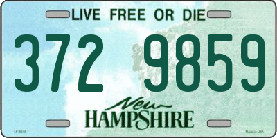 NH license plate 3729859