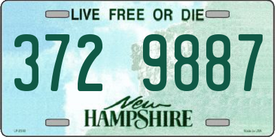 NH license plate 3729887