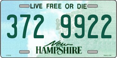 NH license plate 3729922
