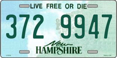 NH license plate 3729947