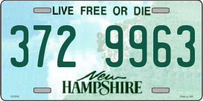 NH license plate 3729963