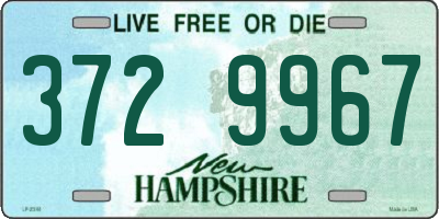 NH license plate 3729967