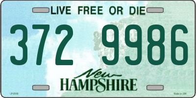 NH license plate 3729986