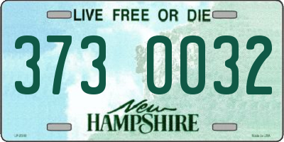 NH license plate 3730032