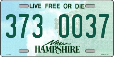 NH license plate 3730037
