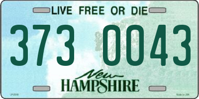NH license plate 3730043