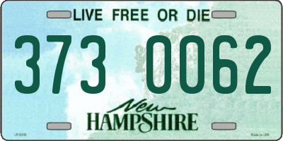 NH license plate 3730062