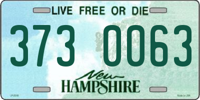 NH license plate 3730063