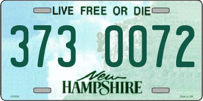 NH license plate 3730072