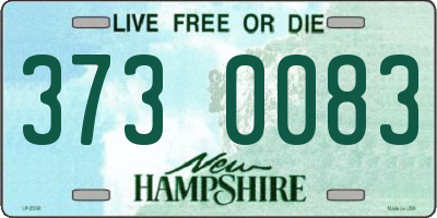 NH license plate 3730083