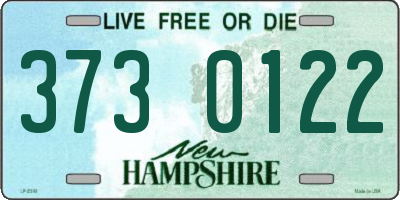 NH license plate 3730122