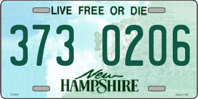 NH license plate 3730206