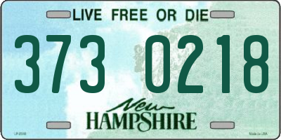 NH license plate 3730218
