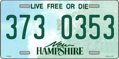 NH license plate 3730353