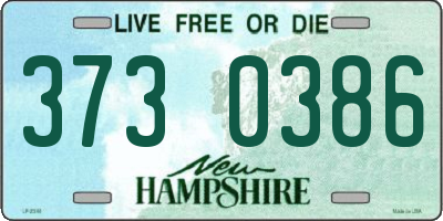 NH license plate 3730386