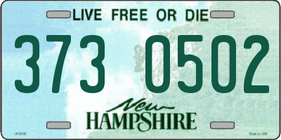 NH license plate 3730502