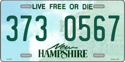 NH license plate 3730567