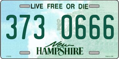 NH license plate 3730666