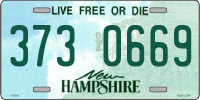 NH license plate 3730669