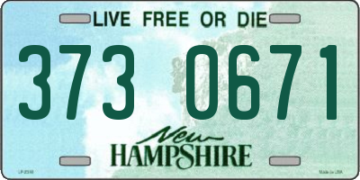 NH license plate 3730671