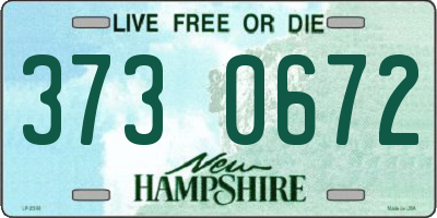 NH license plate 3730672