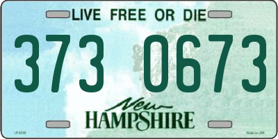 NH license plate 3730673