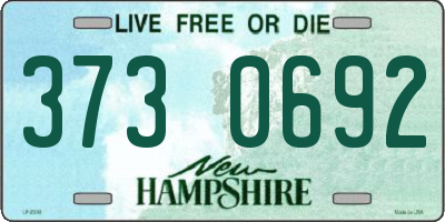 NH license plate 3730692