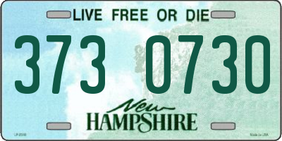 NH license plate 3730730