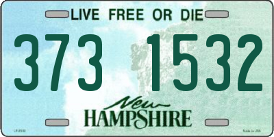NH license plate 3731532