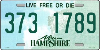 NH license plate 3731789