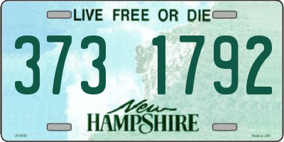 NH license plate 3731792