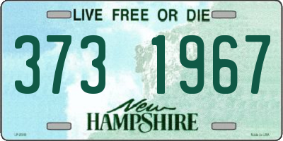 NH license plate 3731967