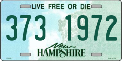 NH license plate 3731972