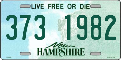 NH license plate 3731982