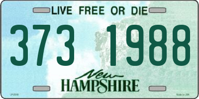 NH license plate 3731988