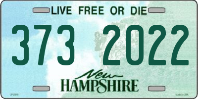 NH license plate 3732022
