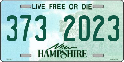 NH license plate 3732023