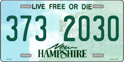 NH license plate 3732030