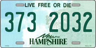NH license plate 3732032