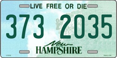 NH license plate 3732035