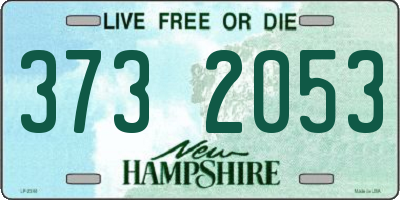 NH license plate 3732053