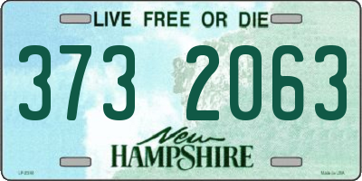 NH license plate 3732063