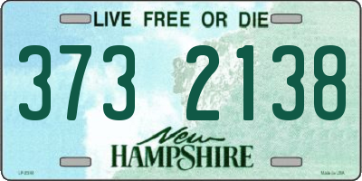 NH license plate 3732138