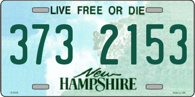 NH license plate 3732153
