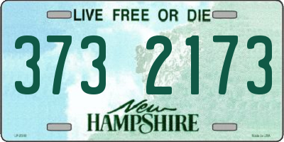 NH license plate 3732173