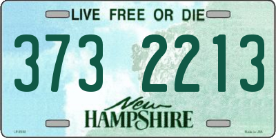 NH license plate 3732213