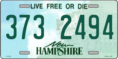 NH license plate 3732494